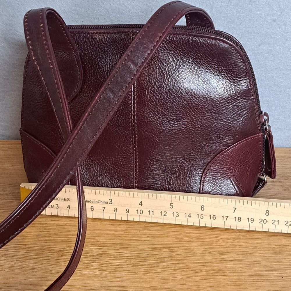 Latico Burgundy Leather Crossbody Bag - Picture 7 of 15